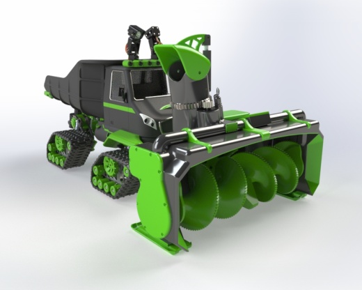 1比5遥控履带除雪机模型3D图纸 Solidworks设计 x_t格式缩略图